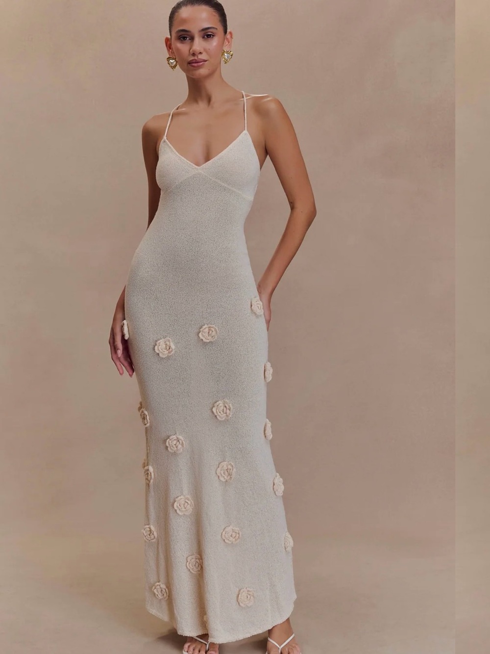 Meshki Suki Crochet Maxi Dress With Flowers